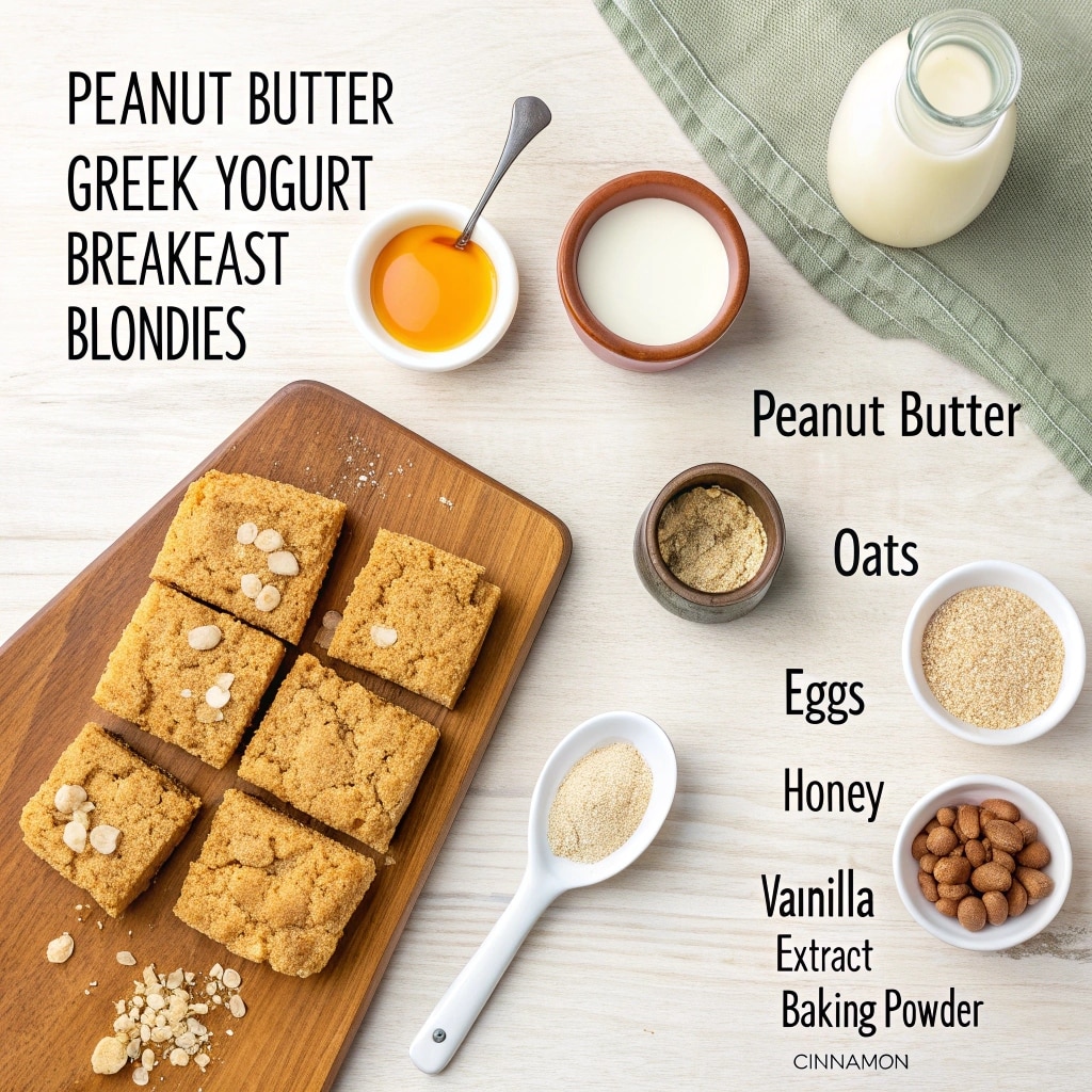 Healthy Peanut Butter Greek Yogurt Breakfast Blondies: A Delicious Power Start 4 Healthy Peanut Butter Greek Yogurt Breakfast Blondies