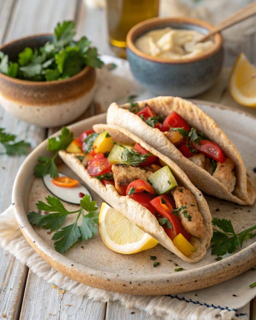 Gluten Free Pita Bread Recipe That Actually Puffs – Soft, Simple & Delicious 8 Gluten free pita bread stuffed with fresh fillings