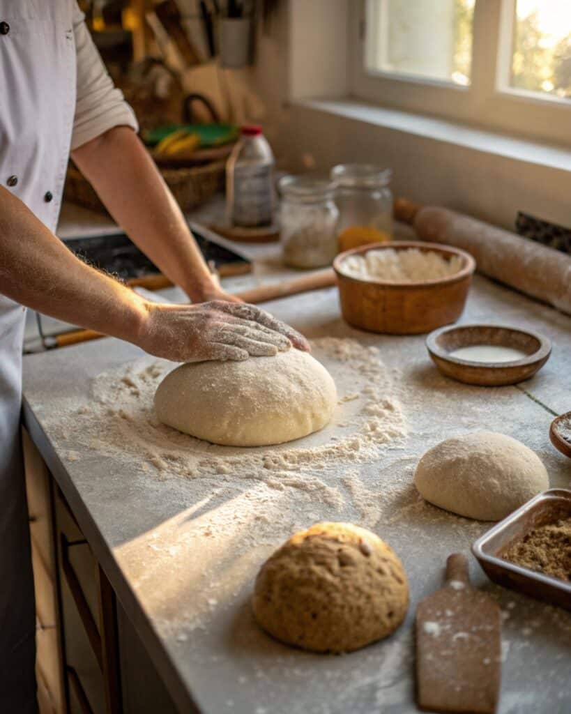 Einkorn Sourdough Bread Recipe: A Simple, Honest Loaf Full of Flavor 7 shaping einkorn sourdough dough