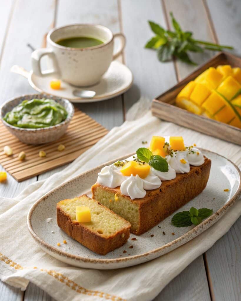 Mango Bread Recipe – A Simple Slice of Sunshine 8 Mango bread served with cream and tea