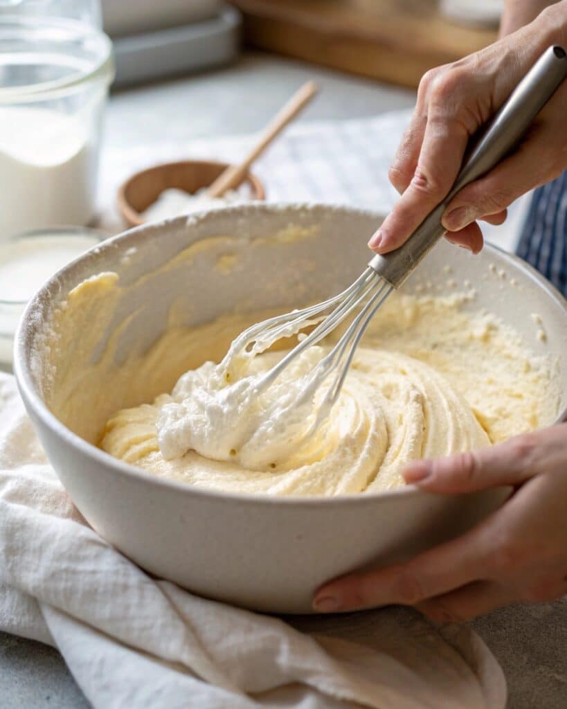 Spoon Bread Recipe: Southern Comfort in Every Bite 7 Folding egg whites into spoon bread batter