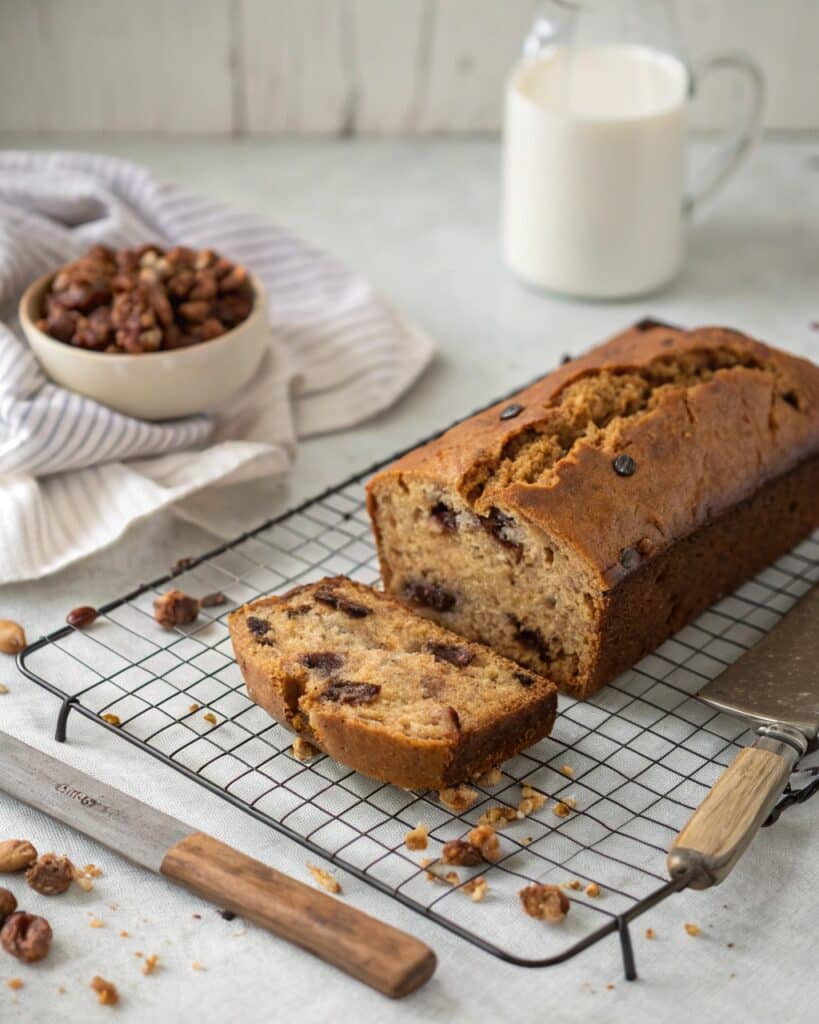 Date Nut Bread Recipe: A Nostalgic Slice of Sweet & Nutty Comfort 6 baked date nut bread cooling on wire rack