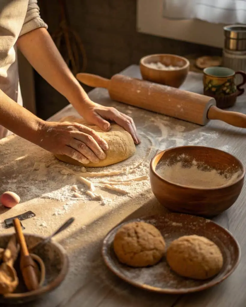 Squaw Bread Recipe – Soft, Slightly Sweet, and Rich in Flavor 7 Shaping squaw bread dough