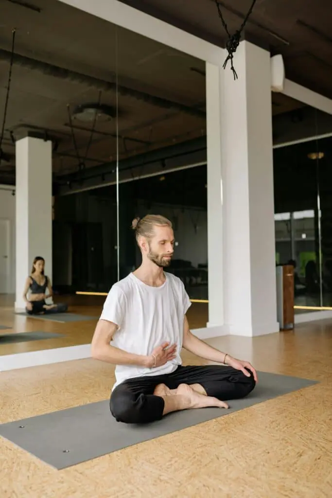 How to Build a Morning Routine That Reduces Stress and Boosts Productivity 2 man Mindfulness meditation as part of a morning routine
