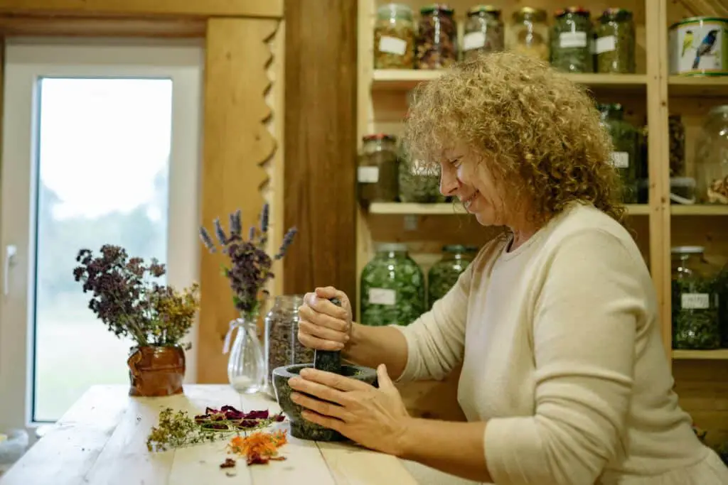 Title: 5 Natural Ways to Reduce Stress and Anxiety 5 old lady making herbal tea