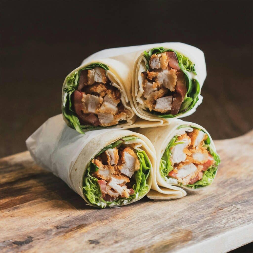 10 Healthy Lunch Ideas That Are Quick and Nutritious 3 Wrap with grilled chicken and vegetables