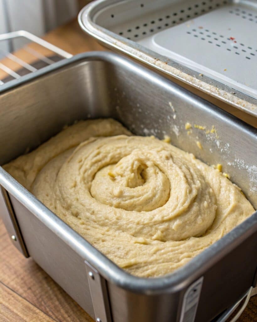 Keto Bread Machine Recipe: Soft, Golden Loaf Every Time 4 Bread machine mixing keto dough for almond flour bread