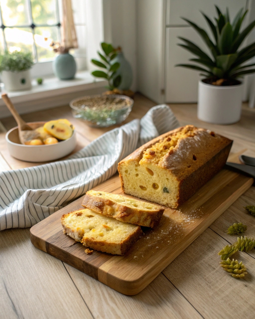 pineapple bread recipe loaf on board