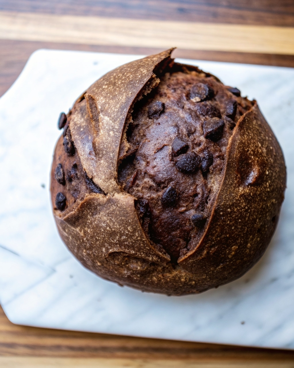 chocolate sourdough bread recipe rustic loaf