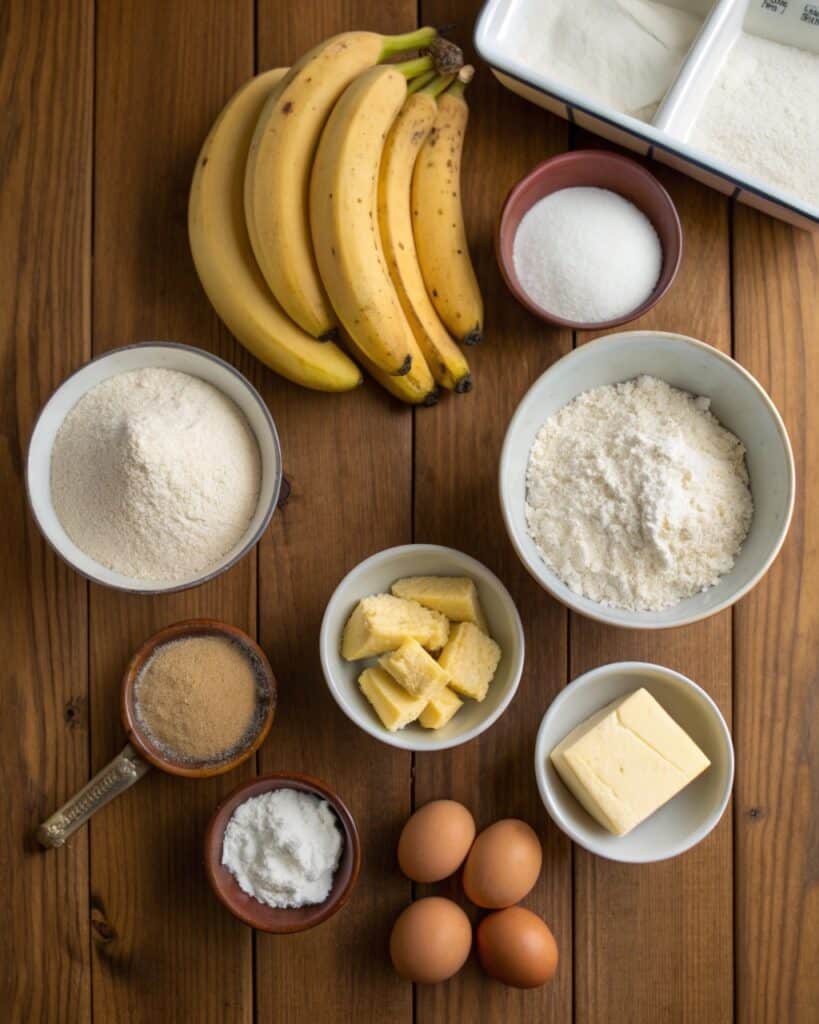 banana bread recipe without baking soda ingredients