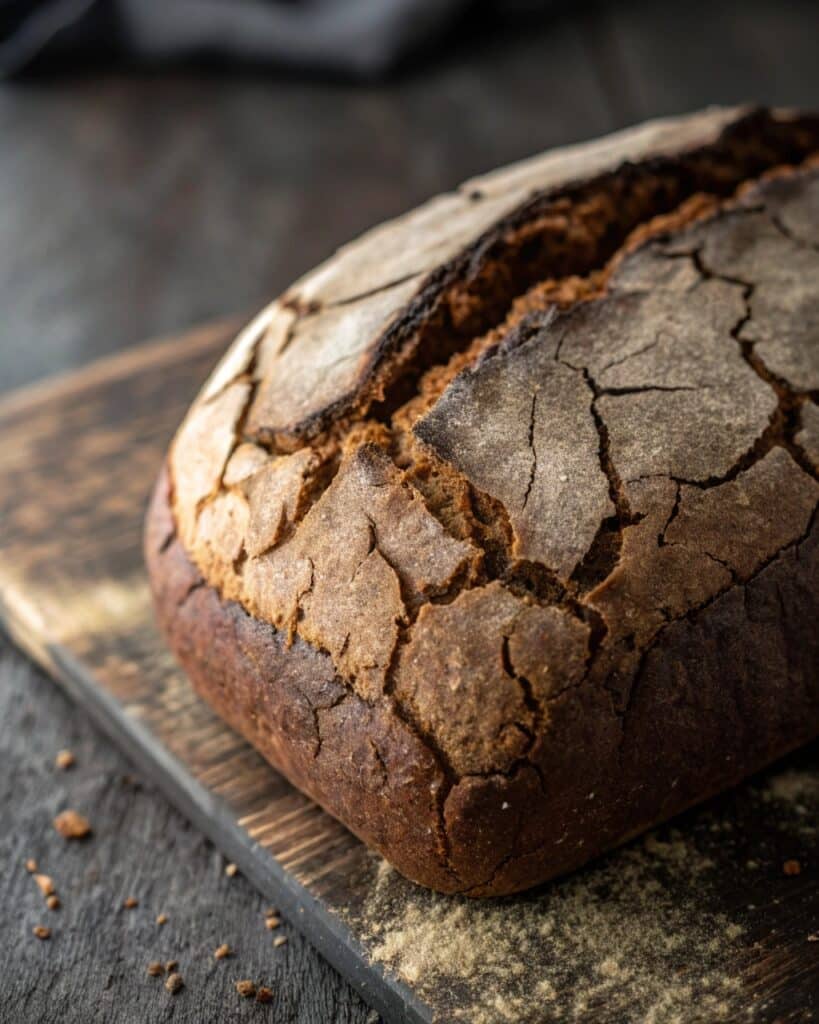 Why Does My Bread Crack? Understanding Crust Problems 5 a cracked loaf of bread with an overly dark crust
