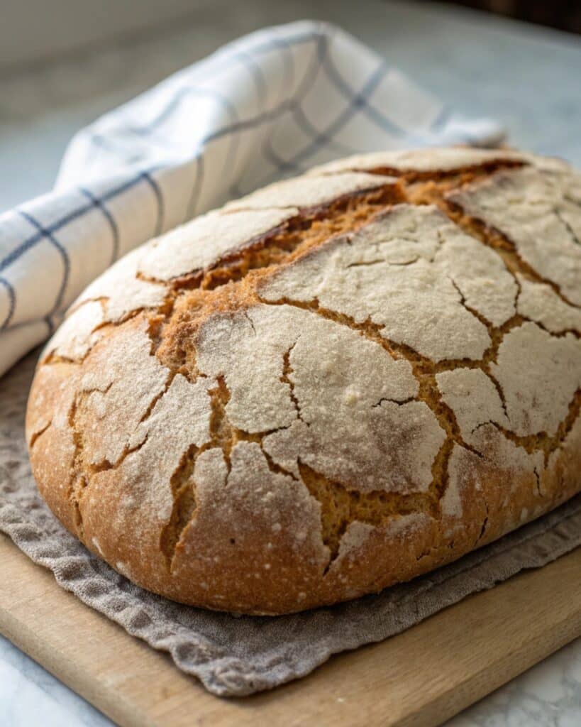 Why Does My Bread Crack? Understanding Crust Problems 6 a loaf with a hard dry crust and large surface cr