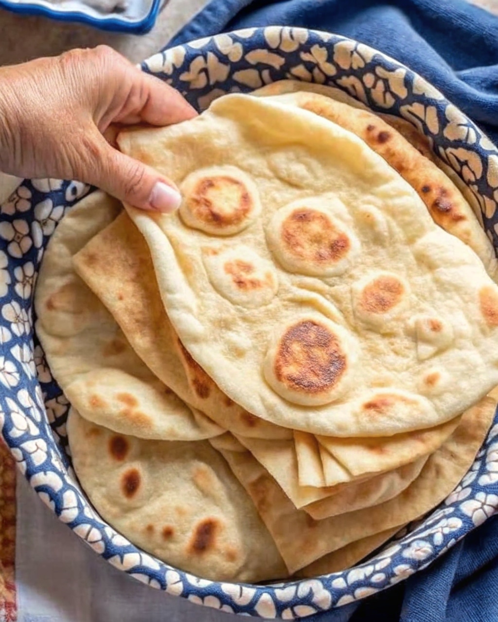 lavash bread ingredients flat lay