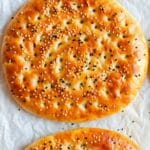 Turkish bread recipe freshly baked golden pide on rustic table