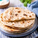 recipe for unleavened bread on rustic table