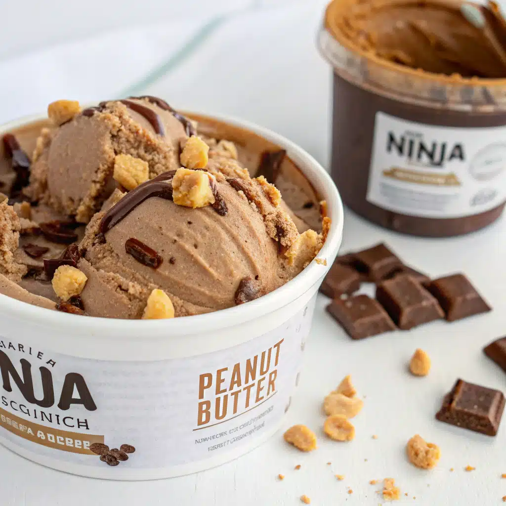 Chocolate Peanut Butter Ninja Creami Protein Ice Cream