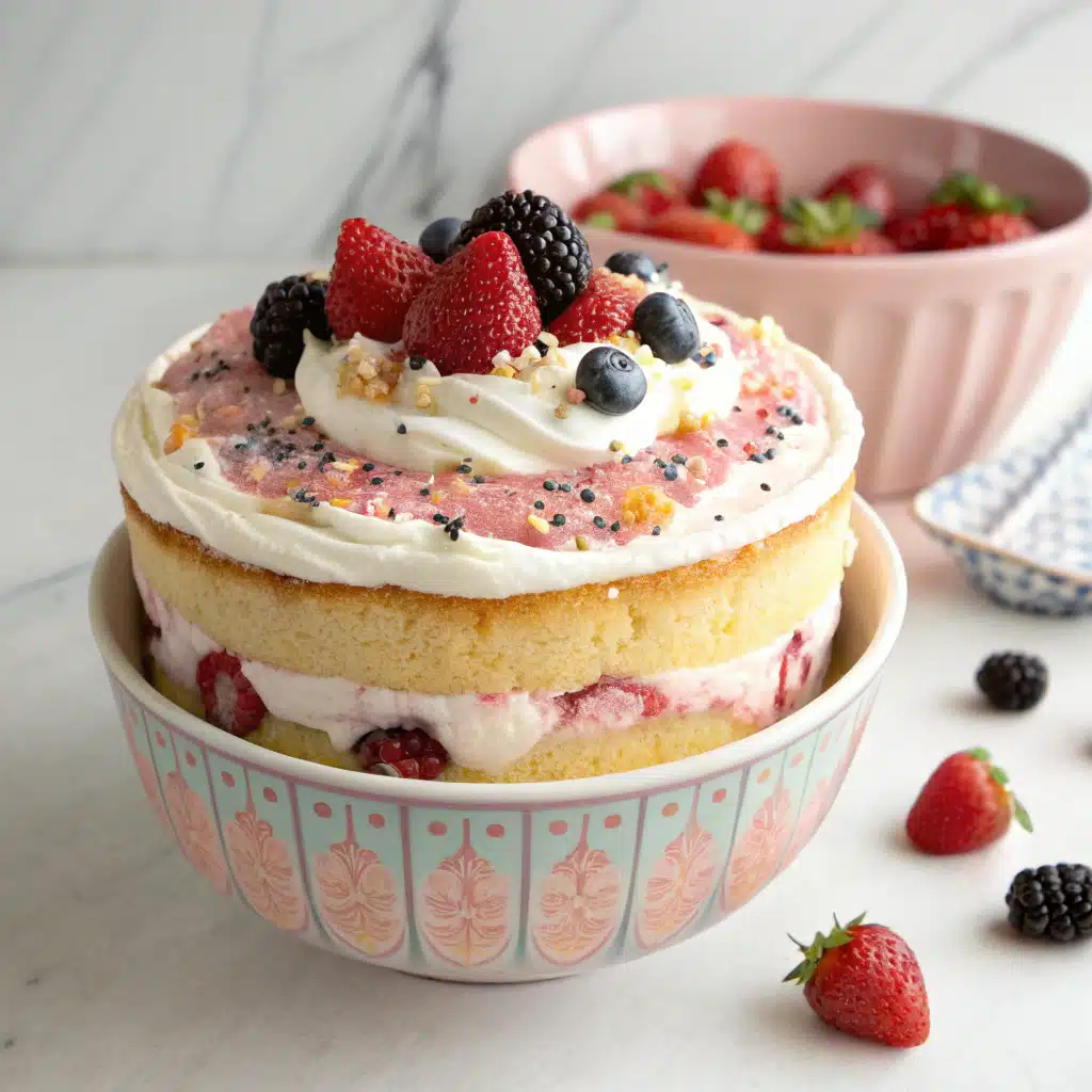 Heavenly Dessert Cake Bowl