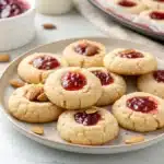 Raspberry Almond Thumbprint Cookies