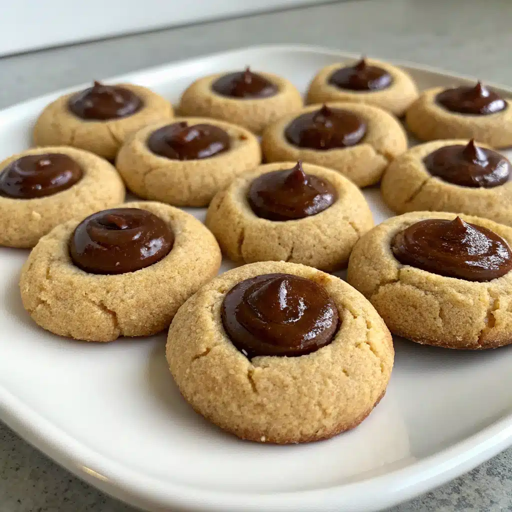 Chocolate Hazelnut Thumbprint Cookies