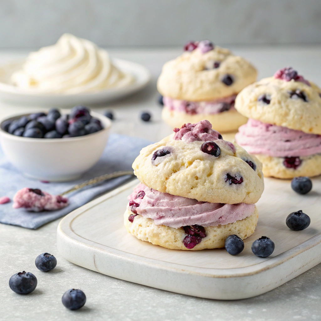 Blueberry Fluffy Cottage Cheese Cloud Bread