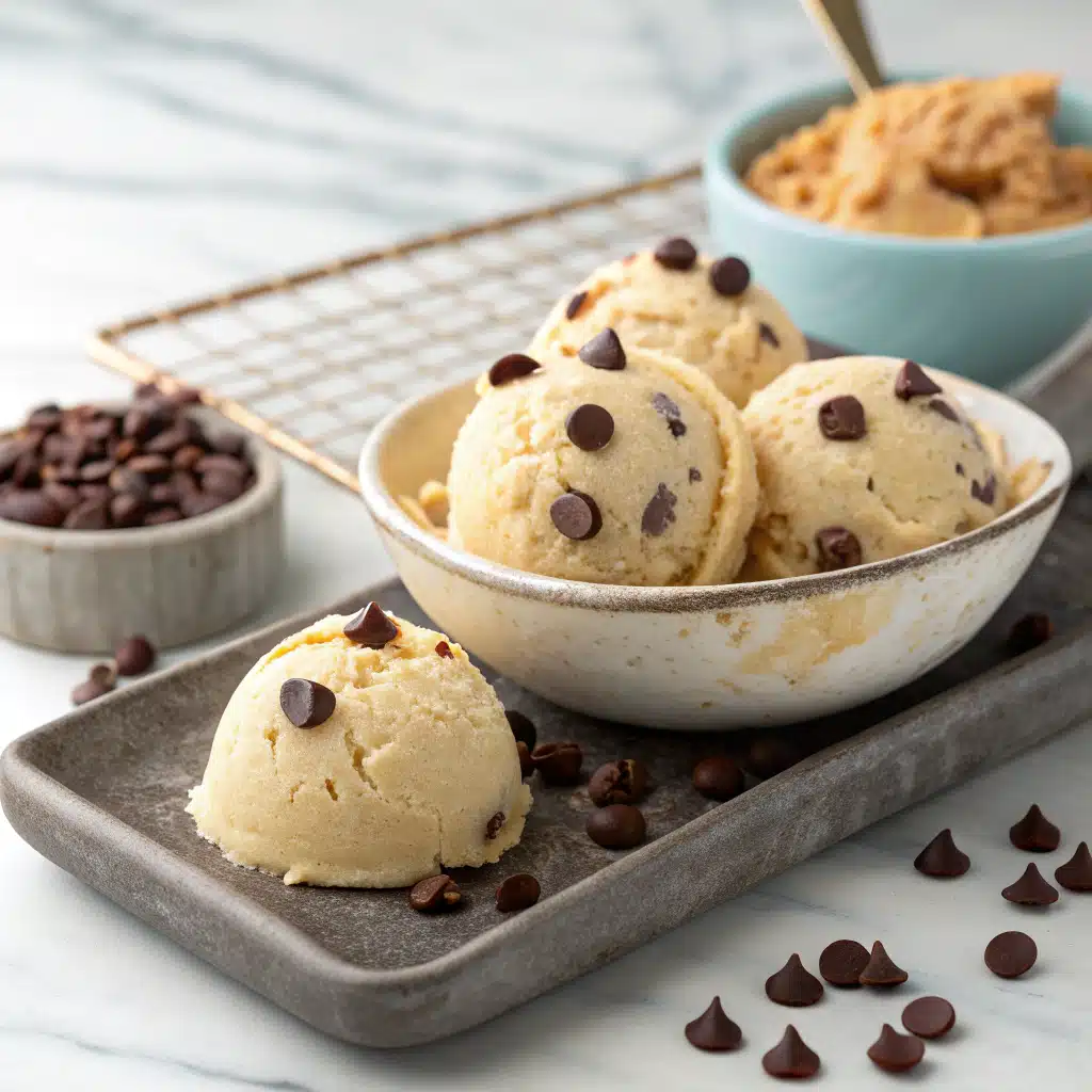 Frozen Greek Yogurt Peanut Butter Bites with Chocolate Chips