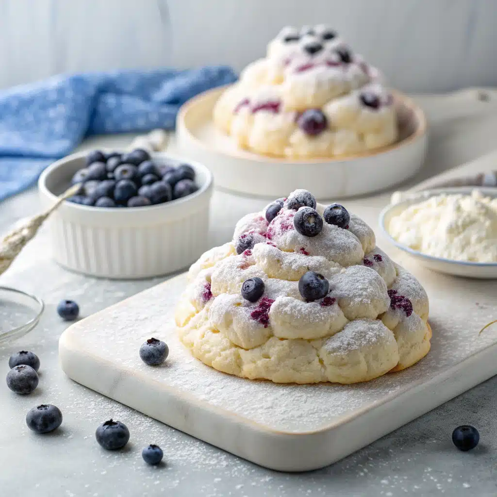 Blueberry Fluffy Cottage Cheese Cloud Bread