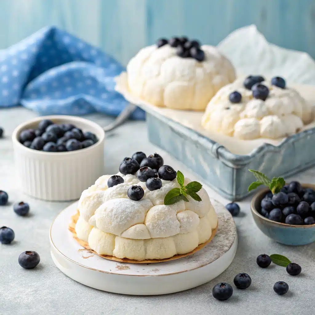 Blueberry Fluffy Cottage Cheese Cloud Bread