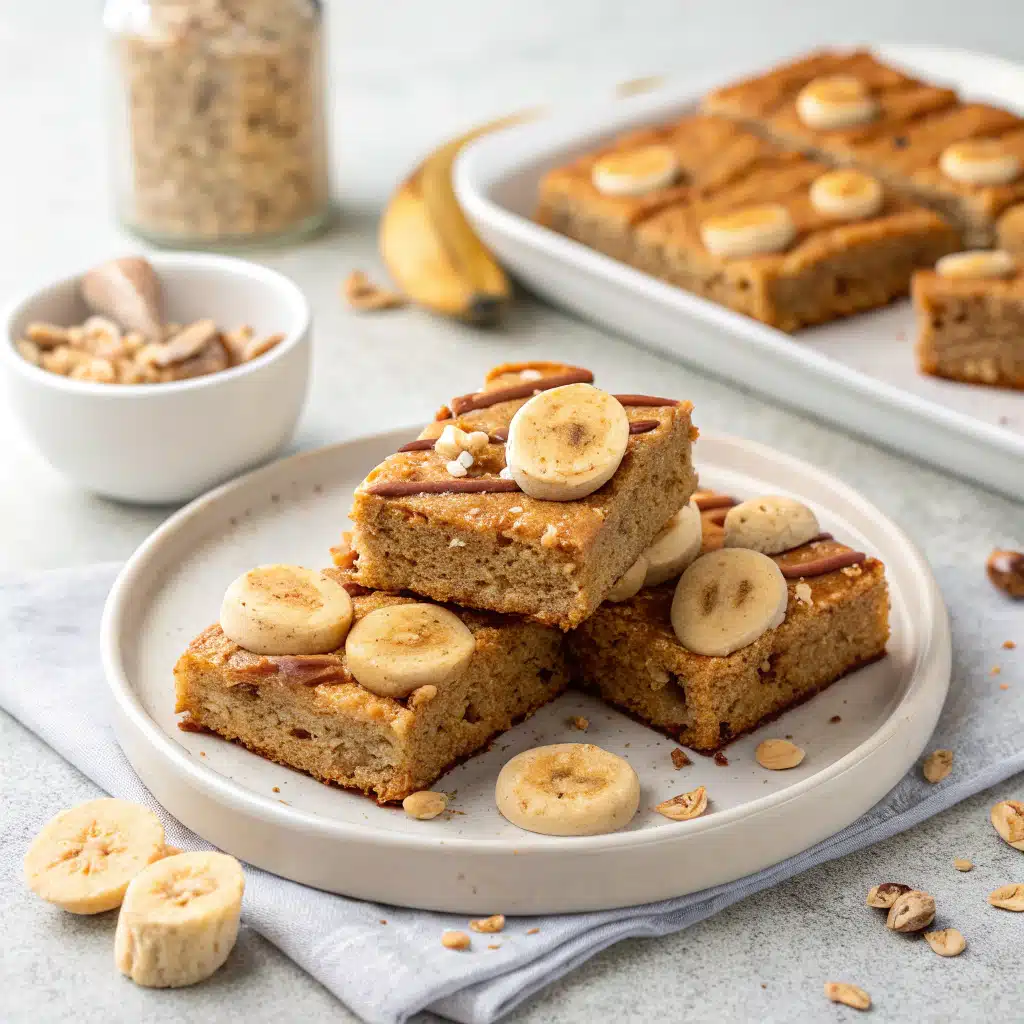 Easy Banana Peanut Butter Oatmeal Bars