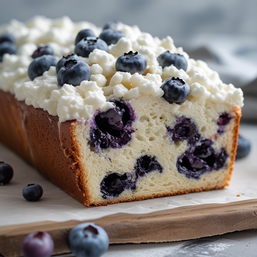Fluffy Cottage Cheese Blueberry Cloud Bread
