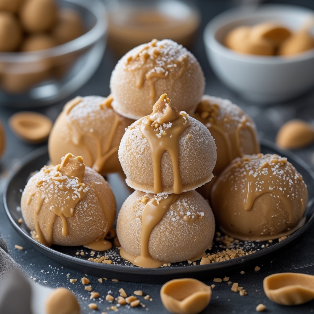 Healthy Frozen Peanut Butter Greek Yogurt Bites