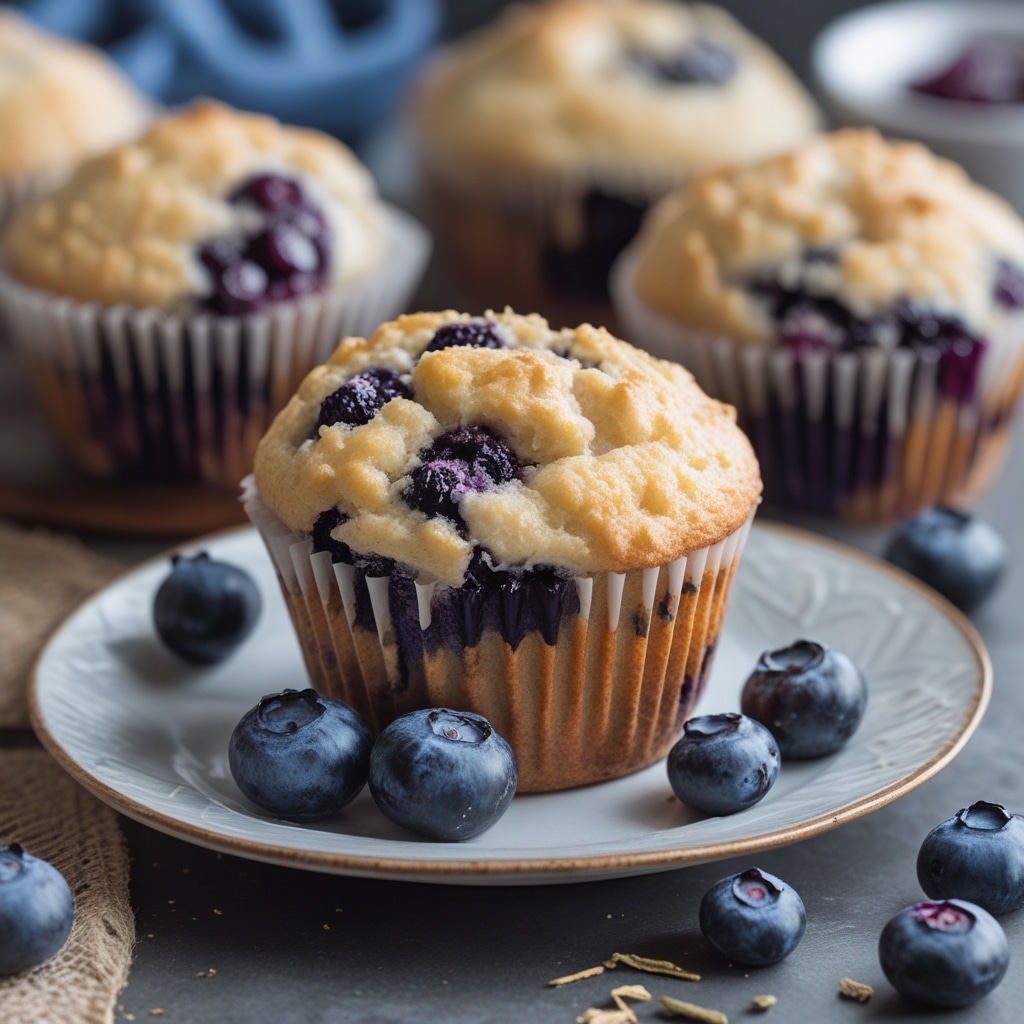 COTTAGE CHEESE BLUEBERRY MUFFINS
