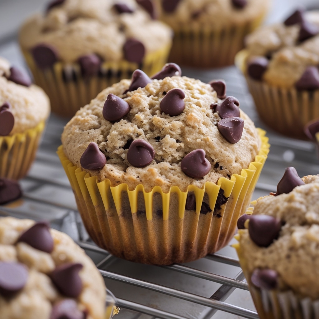 Chocolate Chip Cottage Cheese Protein Muffins