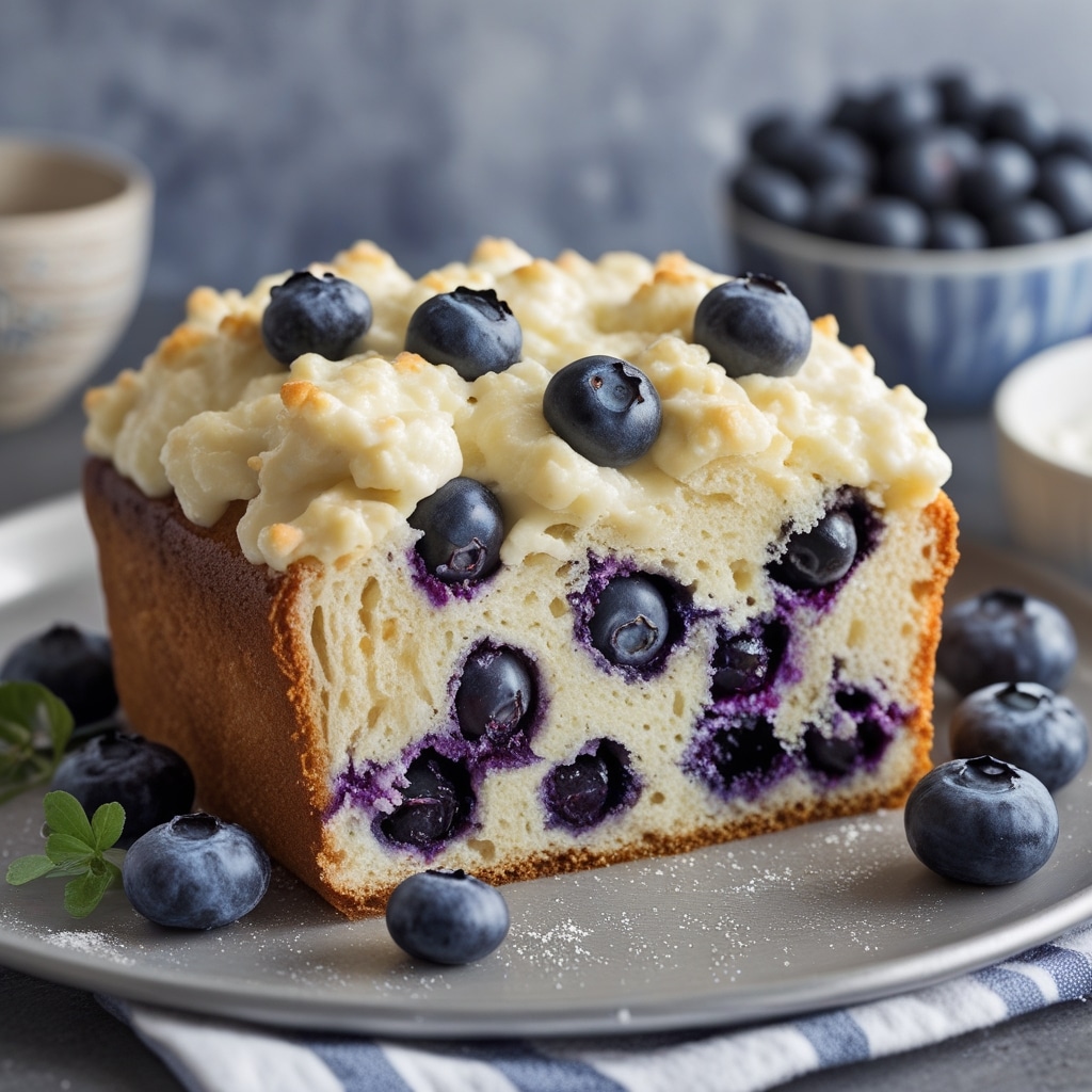 Blueberry Fluffy Cottage Cheese Cloud Bread