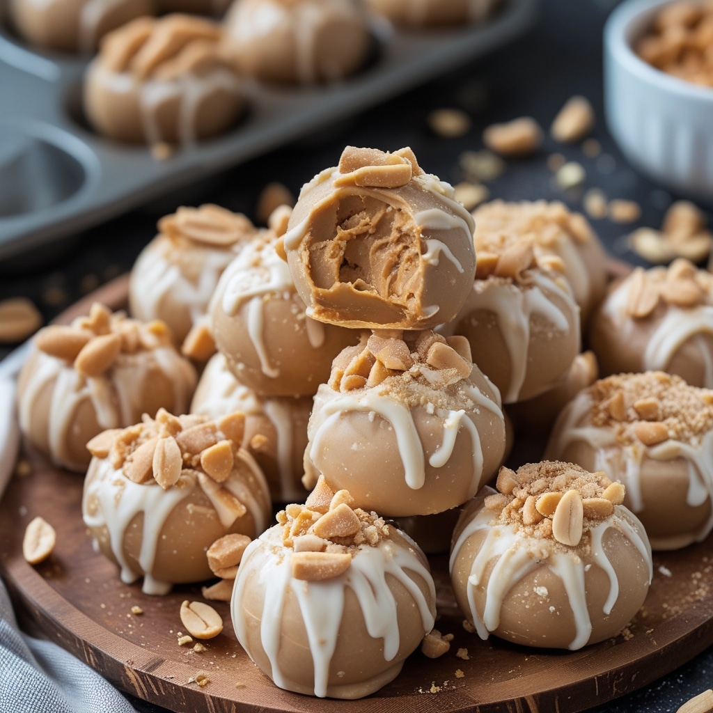 No Bake Peanut Butter Greek Yogurt Bites