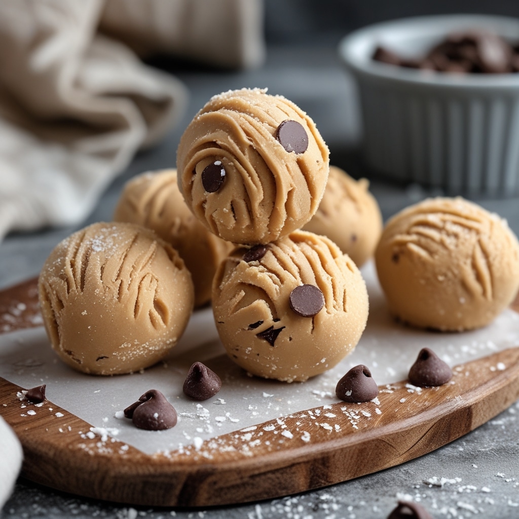 Frozen Greek Yogurt Peanut Butter Bites with Chocolate Chips