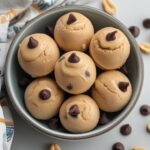 Frozen Greek Yogurt Peanut Butter Bites with Chocolate Chips