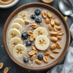 Low-Carb Peanut Butter Banana Smoothie Bowl