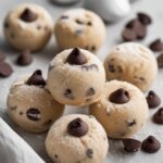 Frozen Greek Yogurt Peanut Butter Bites with Chocolate Chips