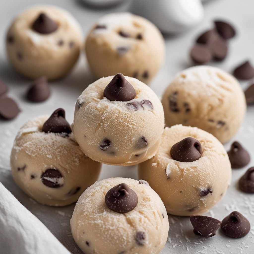 Frozen Greek Yogurt Peanut Butter Bites with Chocolate Chips