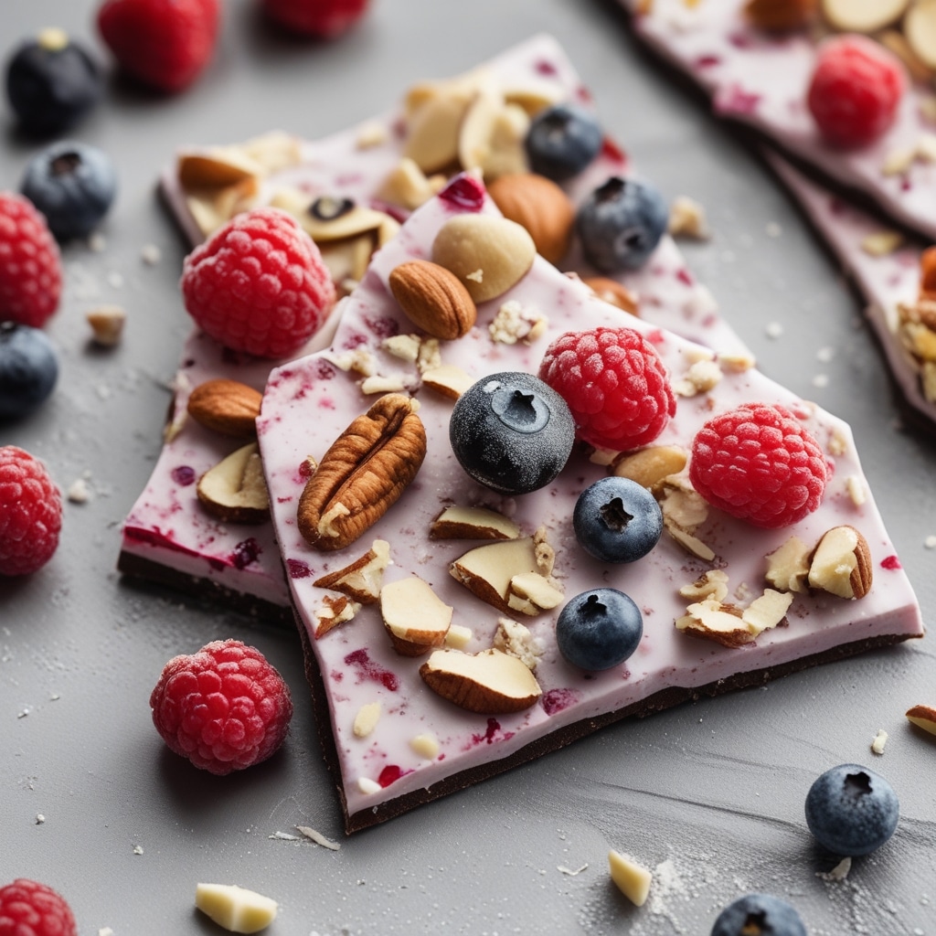 Frozen Protein Bark with Berries and Nuts