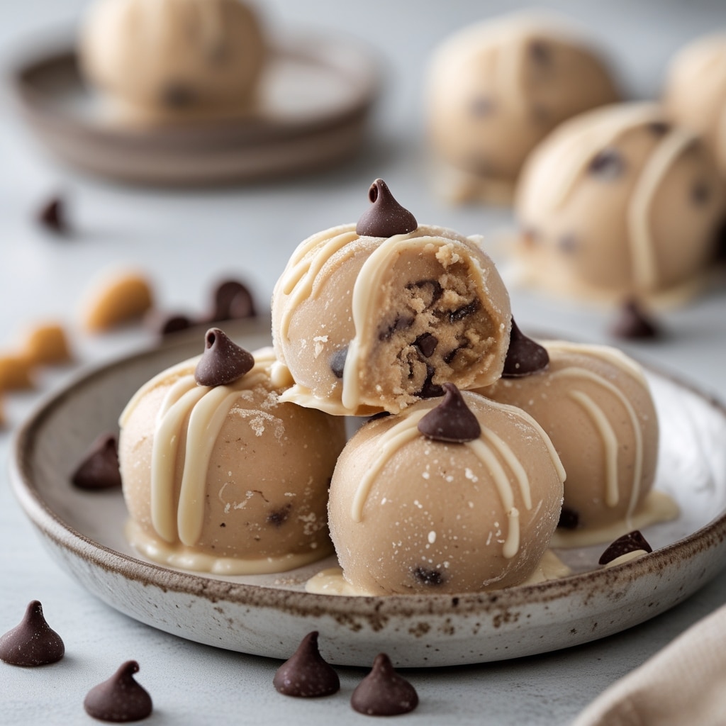 Frozen Greek Yogurt Peanut Butter Bites with Chocolate Chips