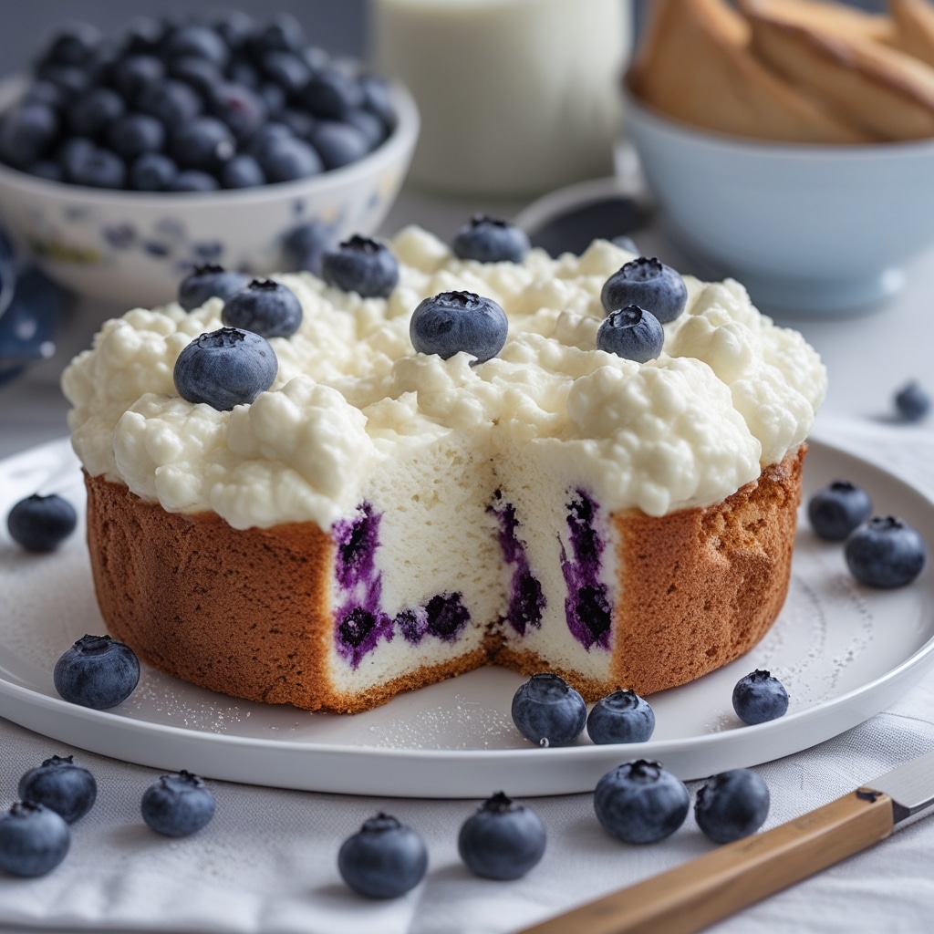 Blueberry Fluffy Cottage Cheese Cloud Bread