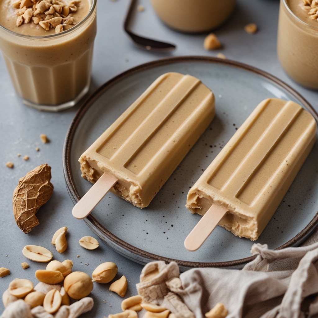 Creamy Peanut Butter Protein Smoothie Pops