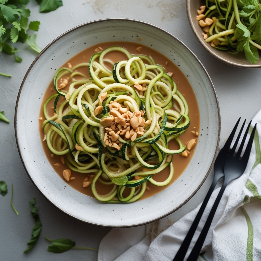 Zucchini Noodles with Peanut Sauce