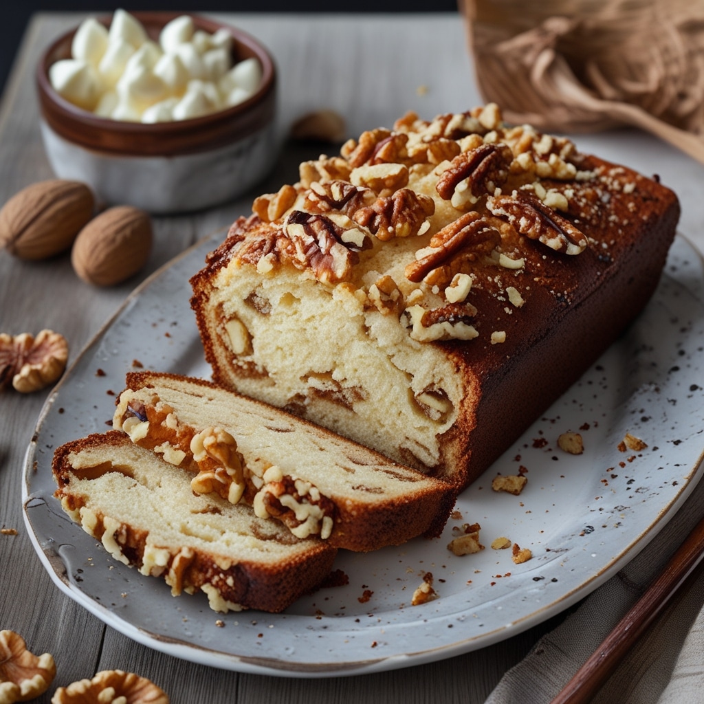 Cottage Cheese Bread with Walnuts