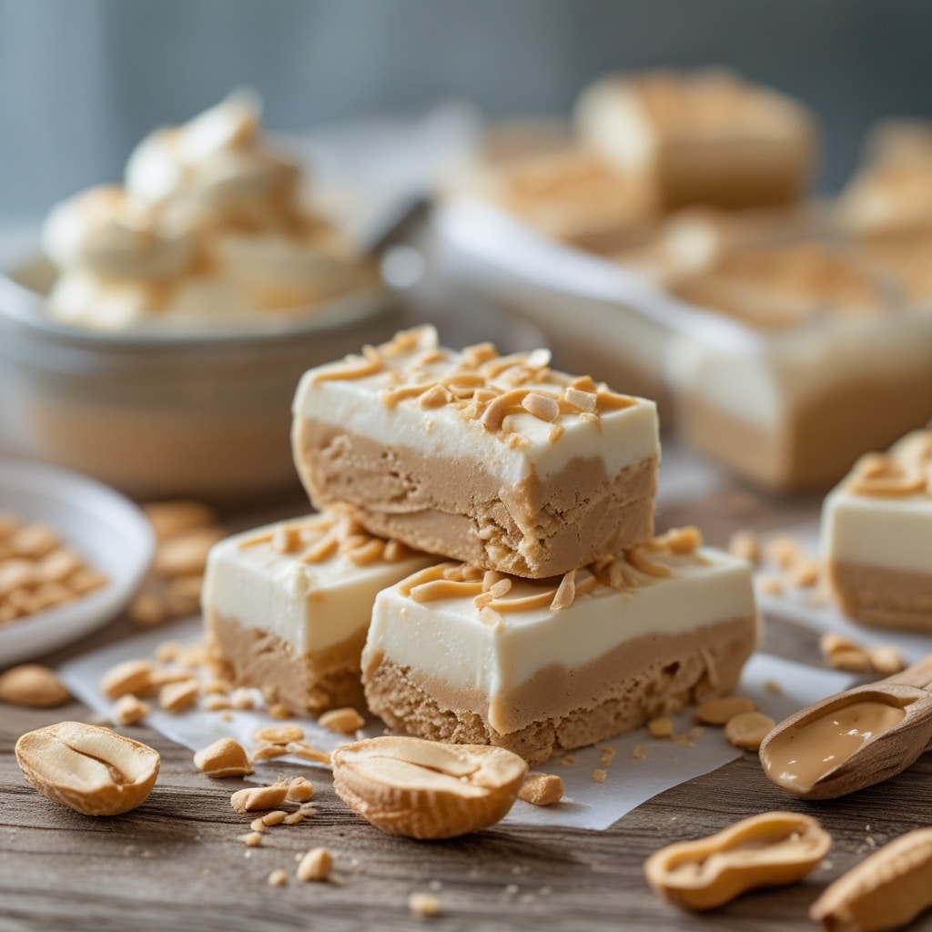 Peanut Butter Frozen Yogurt Bars