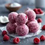 Frozen Raspberry Coconut Yogurt Bites