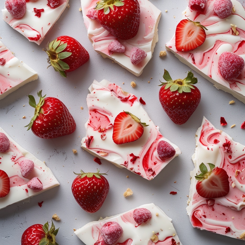High-Protein Strawberry Greek Yogurt Bark