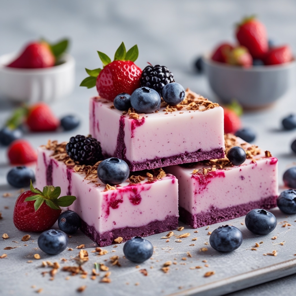 High-Protein Frozen Berry Yogurt Bar