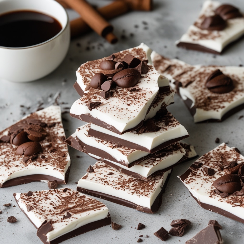 High-Protein Mocha Greek Yogurt Bark